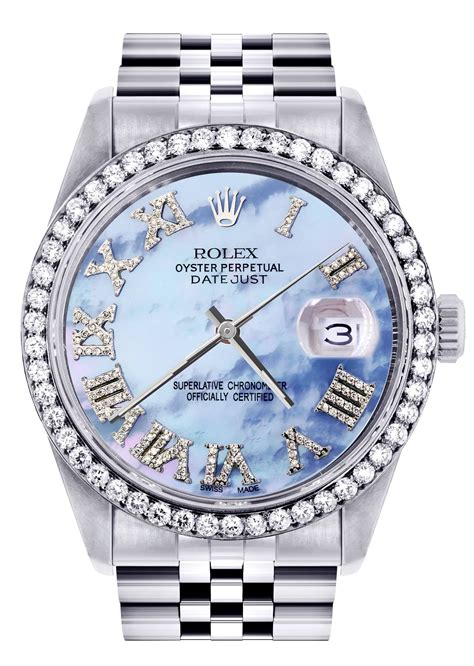 rolex 36 mother of pearl|rolex 36mm datejust with diamonds.